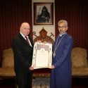 Prelate Presents Professor Richard Hovannisian with Pontifical Letter of Appreciation
