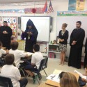 Prelate Visits Rose and Alex Pilibos School
